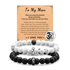 UNGENT THEM Fathers' Day Gifts for Husband Mens Birthday Gift Ideas Bracelet Anniversary Christmas Sweetest Valentine's Day Unique Gifts for Him Boyfriend Men Who Want Nothing