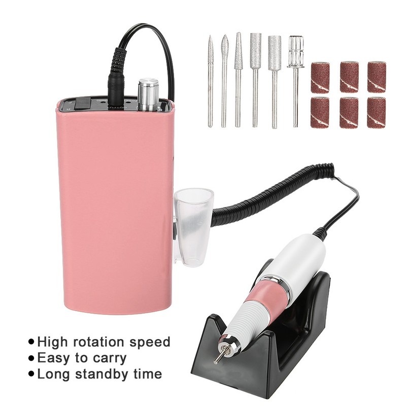 Rechargeable Nail Drill Machine Manicure Pedicure Polishing File Nail Art