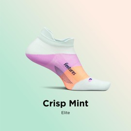 Feetures Elite Ultra Light Cushion Ankle Socks - Sport Sock with Targeted Compression - Crisp Mint, Small (1 Pack)