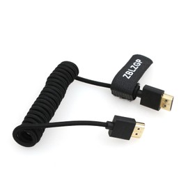 ZBLZGP 8K HDMI Cable Braided Coiled HDMI Type A HDMI 2.1 for Sony Canon R5 Nikon Blackmagic Pocket Cinema Cameras