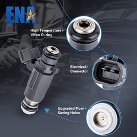 ENA 4 Holes Fuel Injectors Compatible with Nissan 350Z Pathfinder Maxima Infiniti G35 FX35 QX4 I30 3.0L 3.5L V6 2000 2001 2002 2003 2004 Fuel Injector Replacement for 84212240 FJ653 FBJC100 Set of 6