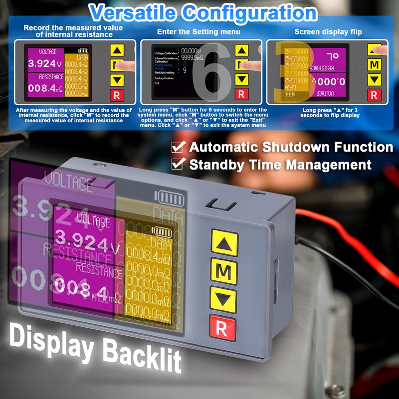 TS457 Entry-Level Voltage Internal Resistance Tester AC 4-Wire Kelvin Method