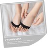 Ipetboom 4 Pairs Women Toeless Socks Breathable Invisible Toe Topper