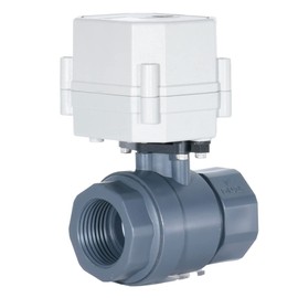 1" DN25 Two wires control Normally Closed Electric Ball Valve,AC/DC9-24V PVC Motorized Ball Valve