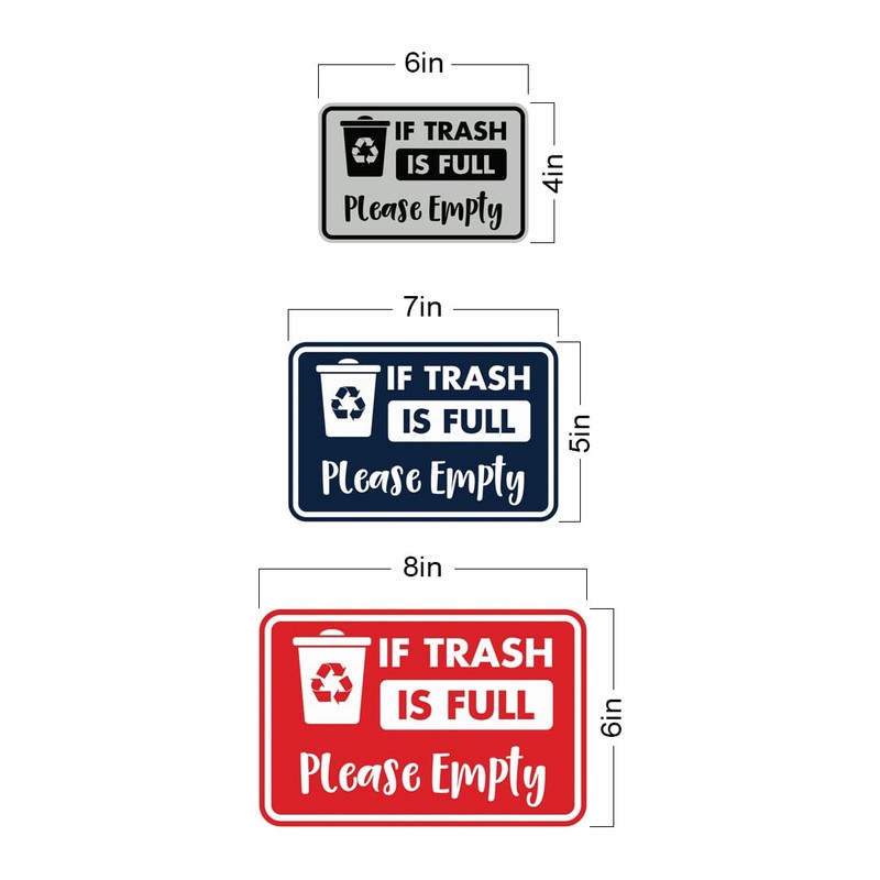 Classic Framed If Trash is Full Please Empty Sign (Navy