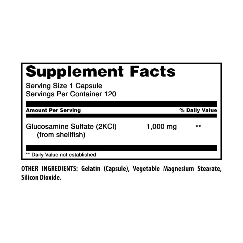 Amazing Formulas Mega Strength Glucosamine Sulfate 1000 Mg 120Capsules