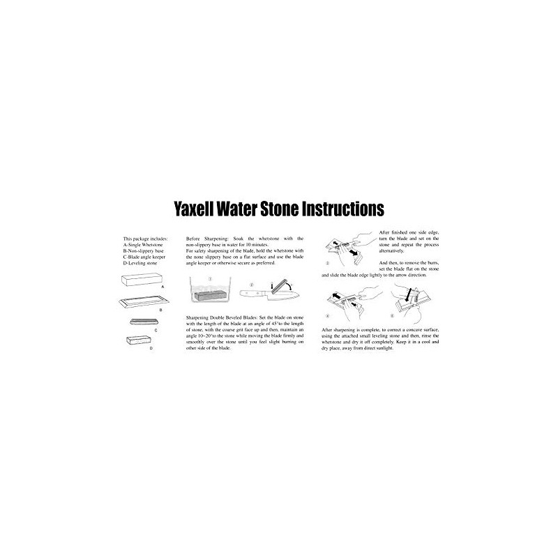 Yaxell Combination Water Sharpening Stone - Made in Japan with
