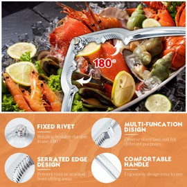 Zhehao 80 Pack Nut Crackers Tool Bulk Crab Crackers and Tools Heavy Duty Crab Leg Claw Crackers Opener Tool for Nuts Shellfish Seafood Home Restaurant Kitchen Crumbled Tools