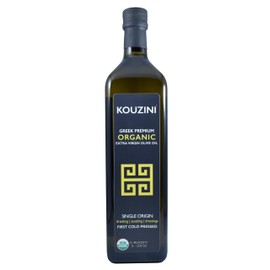 Kouzini Organic Greek Extra Virgin Olive Oil | First Cold Pressed | 1 Liter (34 fl oz) Current Harvest | NYIOOC award Winner | Single Origin | Family Owned