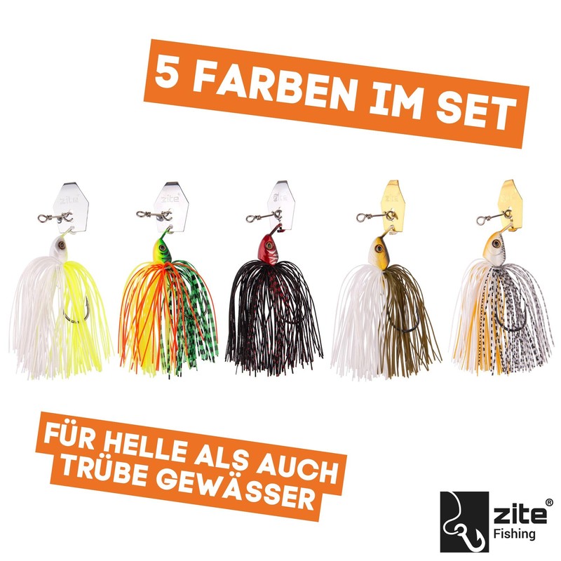 Zite Fishing InZite Blader Chatter Jigs Set | 5 Pieces