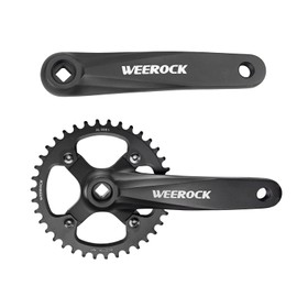 WEEROCK Bike Crankset 42T, 170mm Arm Crank Set, Square Taper, 104BCD, Aluminium Alloy for MTB, Mountain Bike