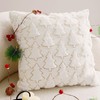 Psythuor Christmas Pillow Covers 18x18, Set of 2 White Christmas