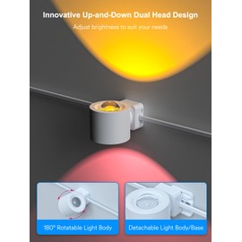 ANGELHALO Smart Wall Sconces, Music Sync Indoor Double-Headed Wall Lights, Works with Alexa, Multicolor LED Wall Light for Home Decor, Dynamic Scenes Indoor Light for Living Room, Bedroom, 14 Pack