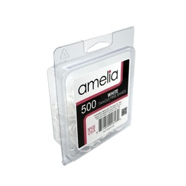 Amelia Beauty, 500 White Elastic Tangle-Free Ponytail Holders – 1/2 Inch US Made Hair Ties for Ponies, Braids and Twists, No Snag, Pain-Free, Strong Hold for All Hair Types, Men, Women, Kids