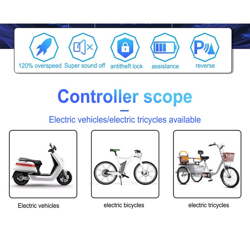 E Bike Controller 32A 48V 500W Electric Bike Brushless Motor