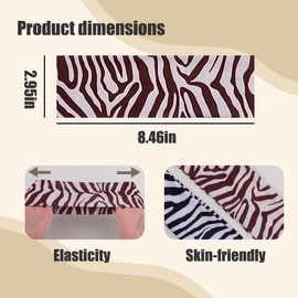 Animal Zebra Print Headband Stretchy Non Slip Headbands for Women Girls Thin Sport Sweatband Hairband for Washing Face Makeup Head Bands for Skincare Yoga Hair Bands for Women Elastic Headbands 2Pcs