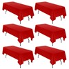 6 Pack Tablecloth 60 x102 inch Polyester Table Cloth for