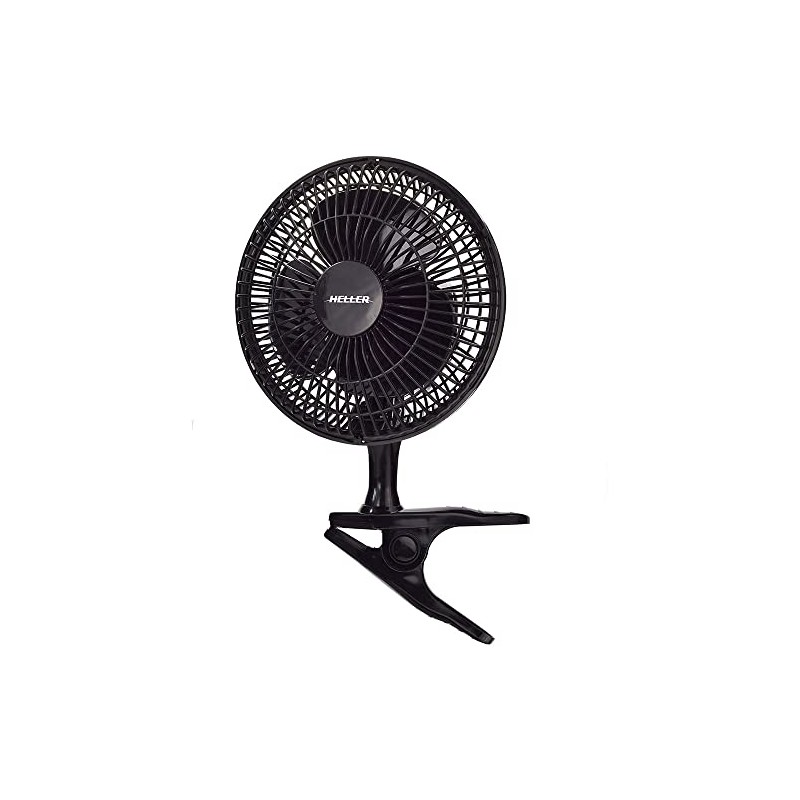 Heller 15cm Desk/Personal/Clip Fan/Tilt/Air Cooling/Cooler Black