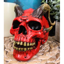 Day of The Dead El Diablo Horned Devil Skull Statue Hell Spawned Imp Ram Demon