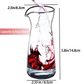 Inevoc Wine Decanter,Inevoc 24 Pack Single Serving,Mini Size Decanters,Small Individual Wine Carafes,Wine Carafe Decanter,Small Carafe for Wine Dinner Parties,Wine Tastings Transparent