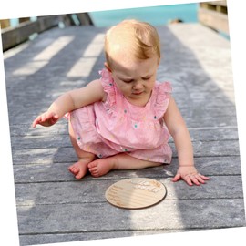 Totority Wooden Baby Announcement Plaque Newborn Milestone Sign for Hospital Baby's Name