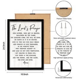 Christian Wall Art Set of 3, Bible Wood Prints - Modern Home Decor for Living Room, Bedroom, Office