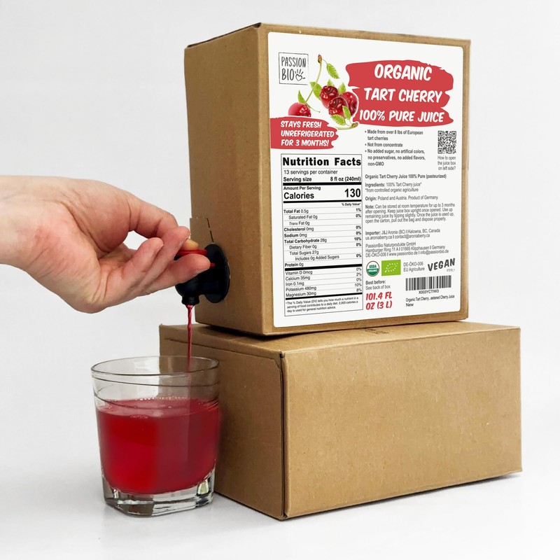 Passion Bio Organic Tart Cherry Juice, Not From Concentrate, 101.4