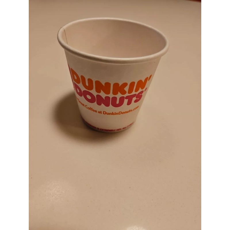 Dunkin' Donuts ONE Dunkin Donuts 4OZ White Paper Store Coffee