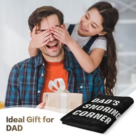 Craftique Dad Gifts Blanket, Dad Birthday Gift, Gifts for Dad from Daughter Son, Daddy Gifts, Present for Dad on Christmas, Funny Dad Blanket, 50" x 60"(Black)