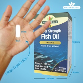 Natures Aid Super Strength Fish Oil - Omega-3 - 60 Softgel