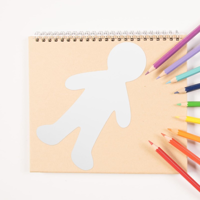 NUOBESTY 20Pcs Paperboard People Cutouts Blank Human Shapes for Kids