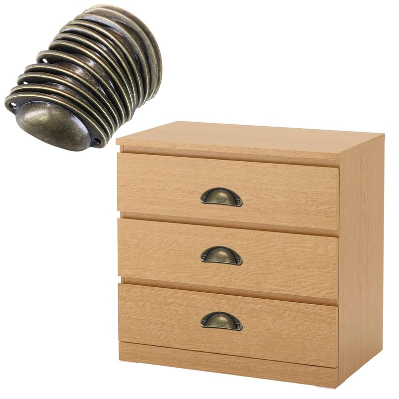 ciciment Vintage Shell Drawer Handles - 12 PCS Cupboard Pull