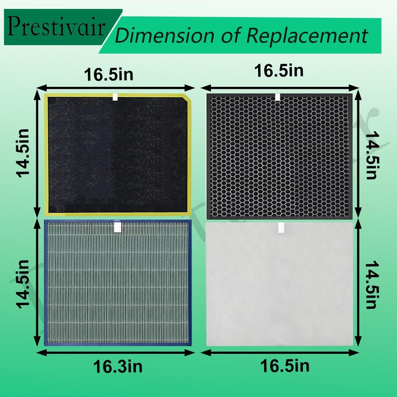 Prestivair MinusA3 SPA-1000N Replacement Filter Set Compatible with Rabbit Air
