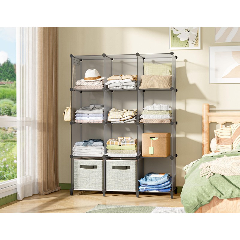 HOMIDEC Closet Organizer, 12-Cube Closet Organizers and Storage, Portable Closet
