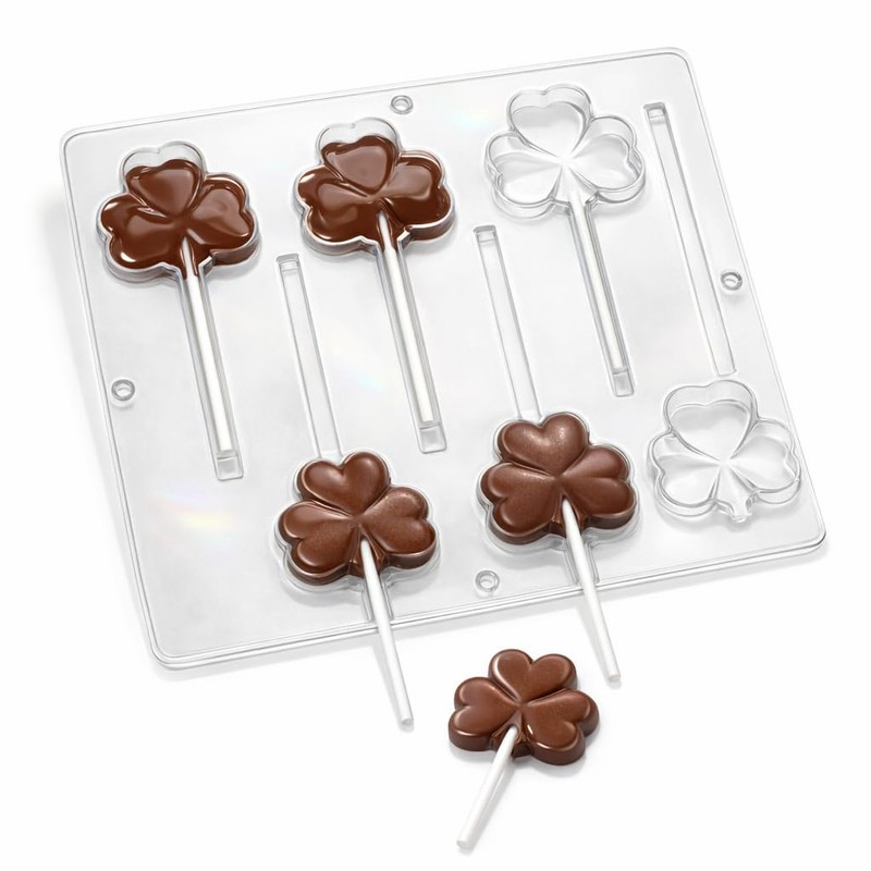 Candy Molds N More Three Leaf Clover Shamrock Lollipop Chocolate