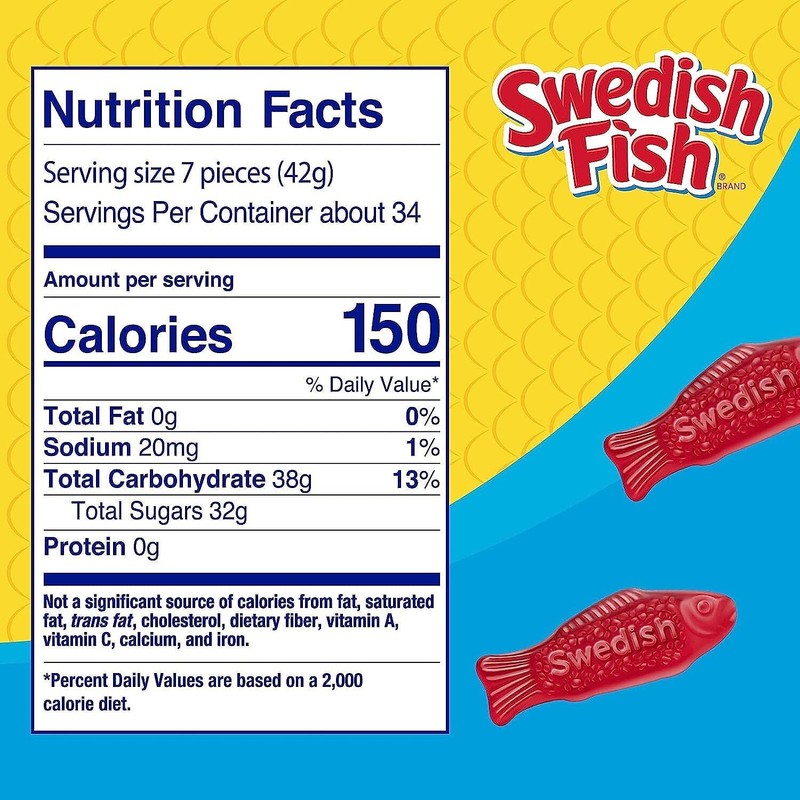 Swedish Fish Grab-And-Go Candy Snacks In Reception Box, 240-Pieces/box