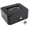 Kyodoled Medium Cash Box with Money Tray,Small Safe Lock Box