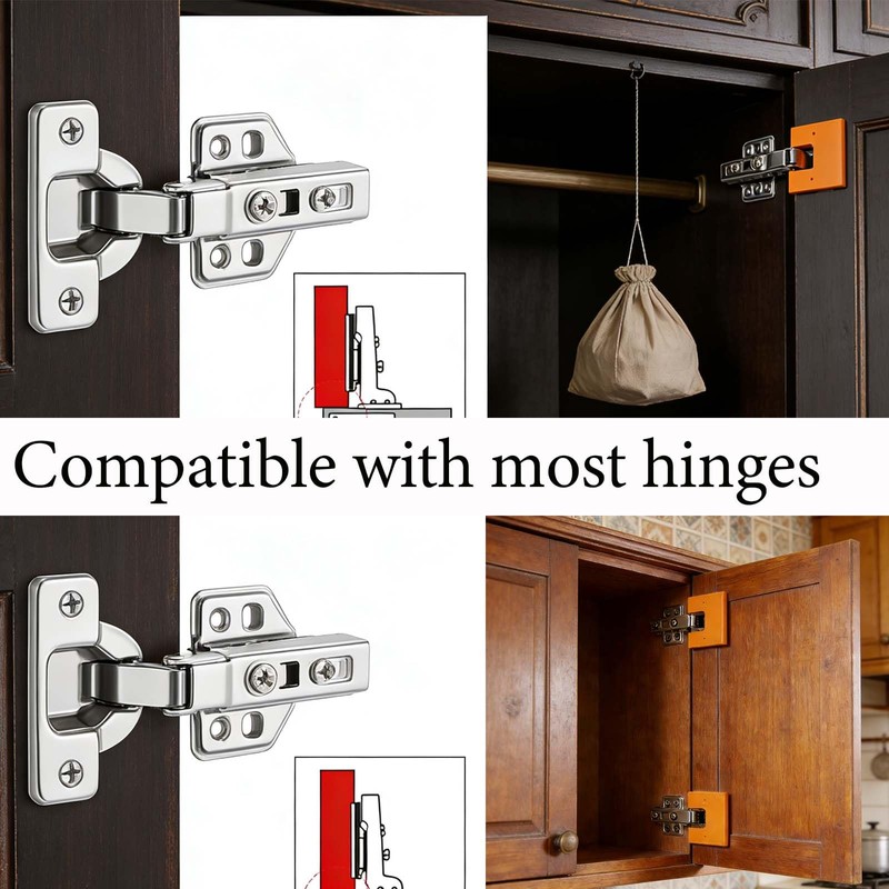 Cabinet Door Hinge Adjustment Tool,4Pcs Magnetic 2mm Gap Alignment jig