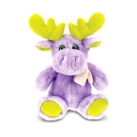 DolliBu Plush Purple Sitting Moose Stuffed Animal - Soft Plush Huggable Moose, Adorable Playtime Plush Toy, Cute Wild Life Cuddle Gifts for Kids and Adults - 11 Inch