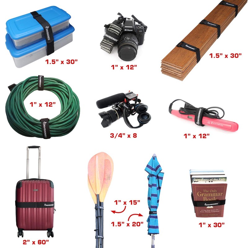 Velour Cinch Straps 2" x 40" - 4 Pack, Soft