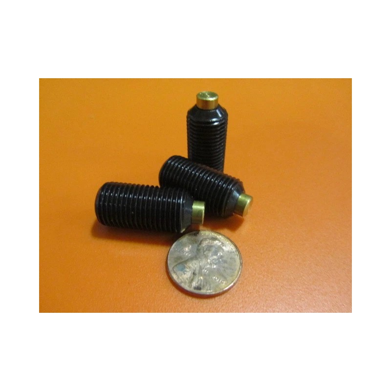 Kmac Alloy Steel Set Screws, Brass Tip, 1/2-20 x 1.00"