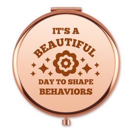 Behavior Therapist Gift for Women Compact Makeup Mirror Behavior Analysis Therapist Appreciation Gifts Therapy Mental Health Small Pocket Mirror for Purse for Special Education Teacher
