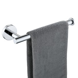 Soporte para toallas de mano para baño, barra de toalla de mano pulida cromada, colgador de toallas de mano de acero inoxidable SUS304, anillo