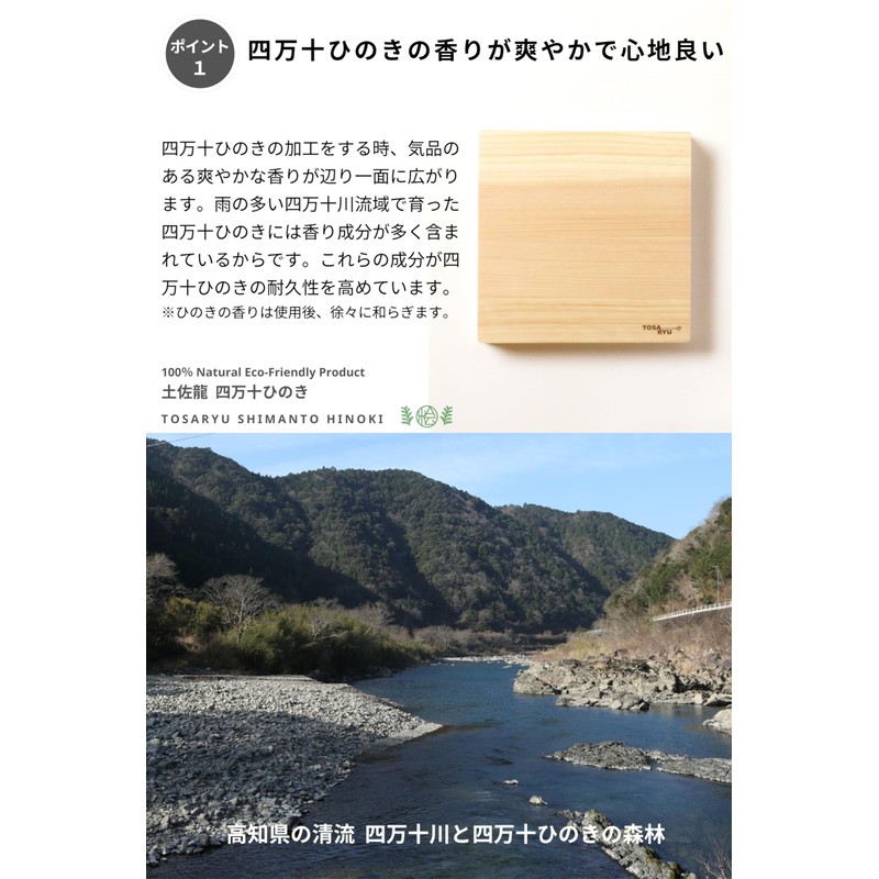 Tosaryu Shimanto Hinoki HC-1000 Simple Cutting Board (S) TOSARYU SHIMANTO