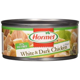Hormel White & Dark Chicken in Water 95% Fat Free, 10 Ounce, Pack of 12