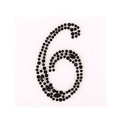 Craftbuddy US 2 x 6" Self Adhesive Stick on Black Rhinestone Numbers Gems Crystals
