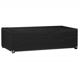 vidaXL Garden Furniture Cover, Tarpaulin, Waterproof, UV-Resistant, Rectangular Protective Cover with 8 Eyelets, Protective Cover for Rattan Furniture, 125 x 70 x 35 cm