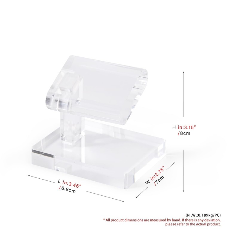 Oirlv YJ12601 Watch Stand, Acrylic, Removable, Portable, Mini Display, Storage,