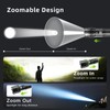 WARSUN Multi-Function Zoom Flashlight - Aluminum, Long Range Beam, USB-C