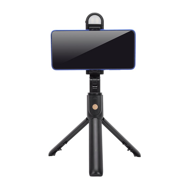 K10-S Black Bluetooth Remote Fill Light Tripod Selfie Stick Horizontal